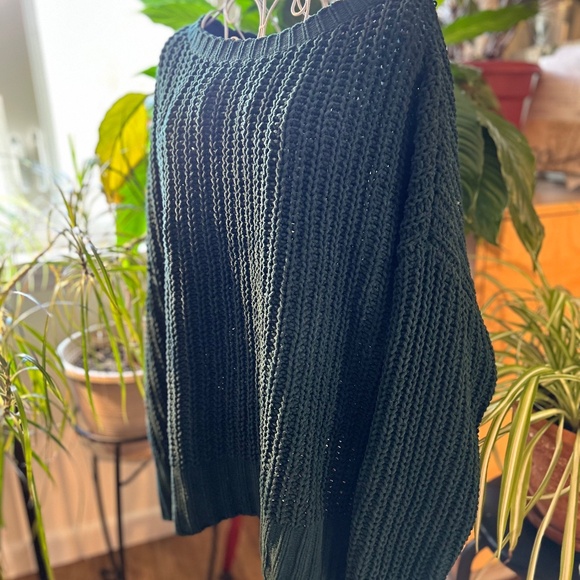 American Eagle chunky green chenille sweater - Picture 1 of 5